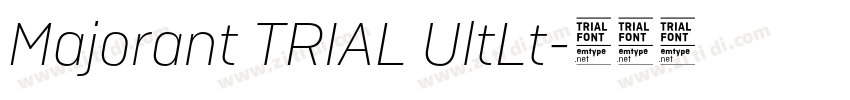 Majorant TRIAL UltLt字体转换